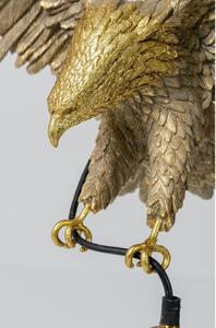 Pendul auriu elegant din oțel și polirasină cu finisaj lucrat manual și stil avangardist - lămpadă suspendată glamour de la Kare Design