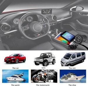Priza incarcator USB auto dual port 5V 1A si 2.1A