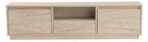 Comoda TV VANGUARD, bej cu efect de piatra travertin, PAL, 160x30x42 c