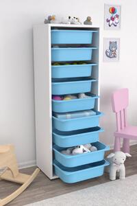 Dulap multifunctional, Peak flame, UnicUtil, Culoarea Alb Albastru