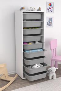 Dulap multifunctional, Shell ripple, UnicUtil, Culoarea Alb Gri