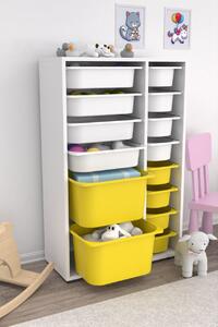 Dulap multifunctional, Leaf grove, UnicUtil, Culoarea Alb Galben