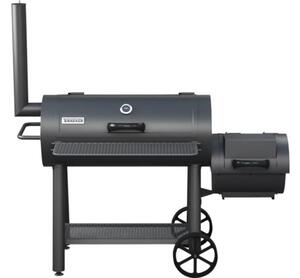 Tenneker® Smoker XL, Grătar cu cărbuni și afumătoare, suprafață gătit 98x44 cm