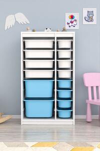 Dulap multifunctional, Echo thorn, UnicUtil, Culoarea Alb Albastru