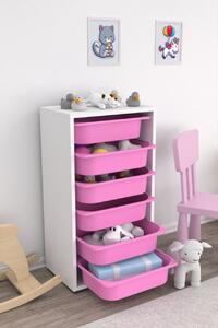 Dulap multifunctional, Drift wave, UnicUtil, Culoarea Alb Roz