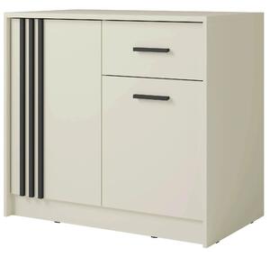 Comoda CANADA CY34, casmir/negru, PAL laminat, 102x42x94 cm
