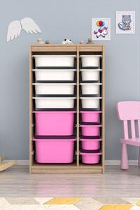 Dulap multifunctional, Dust wave, UnicUtil, Culoarea Stejar Alb Roz