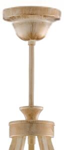 Brilagi - Lustru pe tijă SAPHIRE 5xE27/15W/230V diam. 66 cm crem/auriu/patină