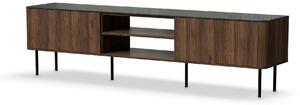 Comoda TV SOLANO, nuc/negru, PAL laminat, 200x40x55 cm