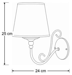 Brilagi - Aplică de perete SONIA 1xE27/15W/230V crem/patină
