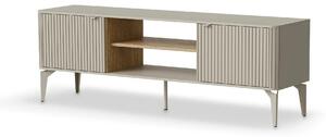 Comoda TV BELUCI, casmir/stejar, PAL laminat/metal, 160x40x56 cm