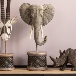 Obiect decorativ Elephant Head Pearls 49 cm