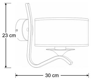 Brilagi - Lampă de perete SAPHIRE 1xE27/15W/230V crem/auriu/patină