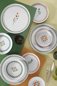 Set Farfurii (24 Bucati), Blaze ripple, UnicUtil, Culoarea Multicolor