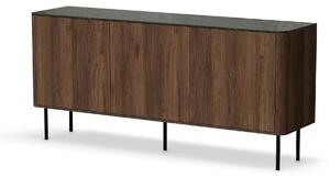 Comoda SOLANO KM-1, nuc/negru, PAL laminat, 160x40x77 cm