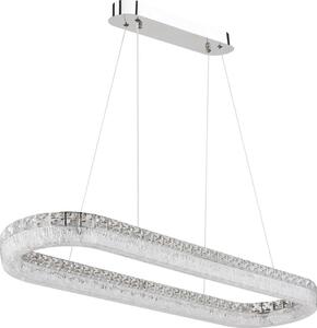 Globo 67387-40 - Candelabru LED reglabil pe cablu LAUREL 40W/230V sticlă clară+telecomandă