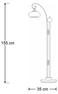 Brilagi - Lampadar MOLLERO 1xE27/15W/230V bronz/patină