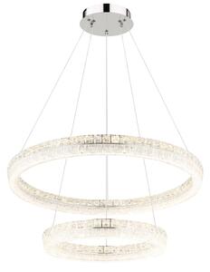 Globo 67387-72 - Lustră LED dimmabilă suspendată pe cablu LAUREL 72W/230V, sticlă transparentă + telecomandă