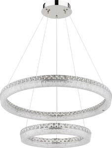 Globo 67387-72 - Lustră LED dimmabilă suspendată pe cablu LAUREL 72W/230V, sticlă transparentă + telecomandă