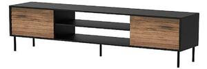 Comoda TV CORTINA, nuc/negru, PAL laminat, 180x40x60 cm