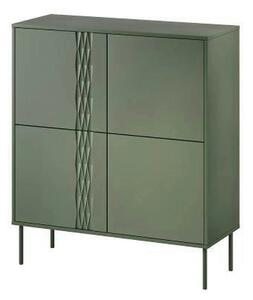 Comoda TRESSE, verde, PAL laminat, 100x40x110 cm