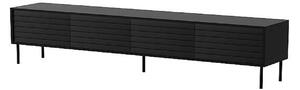 Comoda TV CORTINA, negru, PAL laminat, 200x40x55 cm