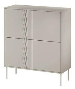 Comoda TRESSE, bej, PAL laminat, 100x40x110 cm