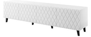 Comoda TV ASTI, alb mat, PAL laminat, 200x42x52 cm