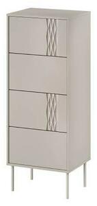 Comoda TRESSE, bej, PAL laminat, 50x40x125 cm