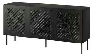Comoda SIENA, negru, PAL laminat/metal, 151x40x75 cm