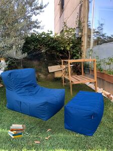 Set fotolii puf (2 Bucati), Blaze units, UnicUtil, Culoarea Albastru
