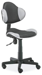 Scaun de birou Q-G2, negru/gri, stofa/plastic/metal, 48x41x80/92 cm