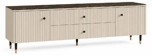 Comoda tv sufragerie SIERRA SR4, casmir/negru, PAL laminat, 185x39x59