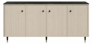 Comoda SIERRA SR8, casmir/negru, PAL laminat, 185x39x86 cm