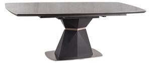 Masa CORTEZ, gri cu efect de marmura/gri antracit, 160/210x90x76 cm