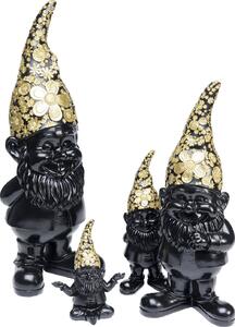 Figurina decorativa Gnome Standing Negru/Auriu 30 cm