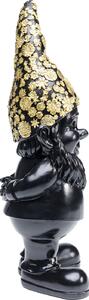 Figurina decorativa Gnome Standing Negru/Auriu 30 cm