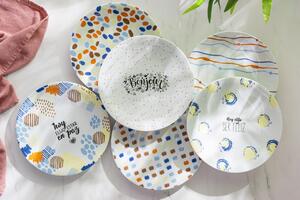 Set Farfurii Desert (6 Bucati), Glow dust, UnicUtil, Culoarea Multicolor