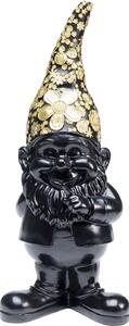 Figurina decorativa Gnome Standing Negru/Auriu 46 cm