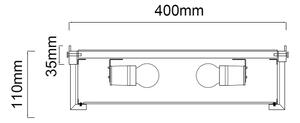 Open Design OR84948 - Plafonieră ROMI, 3 x E14, 12 W, 230 V, diametru 40 cm, crom lucios