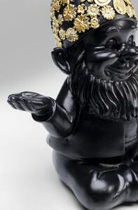Figurina decorativa Gnome Meditation Negru/Auriu 19