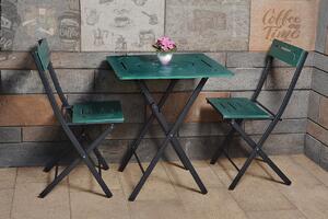 Set Gradina - Masa si Scaune (3 Bucati), Combo ember, UnicUtil, Culoarea Verde Negru