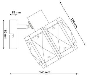 Lampă de perete ZAHARA 1xE27/10W/230V, aurie