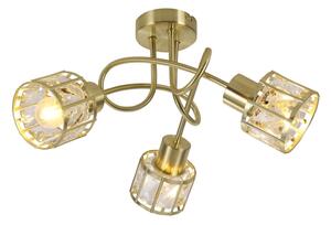 Plafonieră aplicată ZAHARA 3xE27/10W/230V, aurie