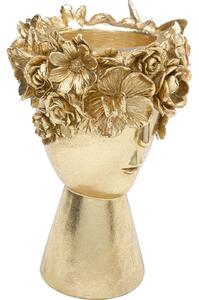 Vaza decorativa Flowercrown auriu 20 cm