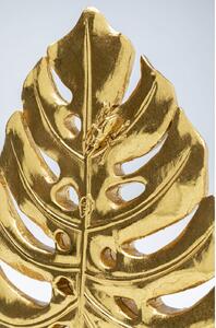 Obiect decorativ Monstera Leaf Auriu 26cm