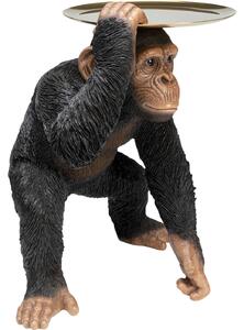 Figurina decorativa Butler Playing Chimp Neagra 52cm