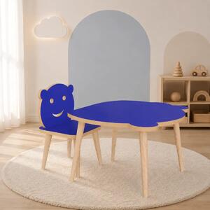 Set masa + 1 scaun copii – PAL albastru, Panda