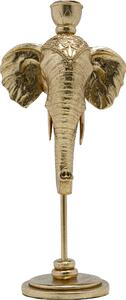 Suport lumanari Elephant Head Auriu 36cm