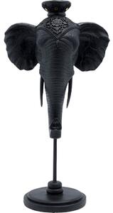 Suport lumanari Elephant Head Negru 49cm